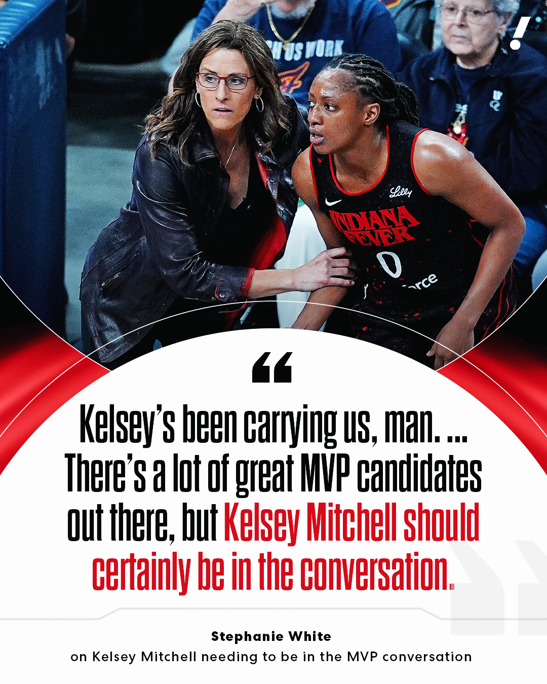 Indiana Fever HC Stephanie White has her player's back in the MVP