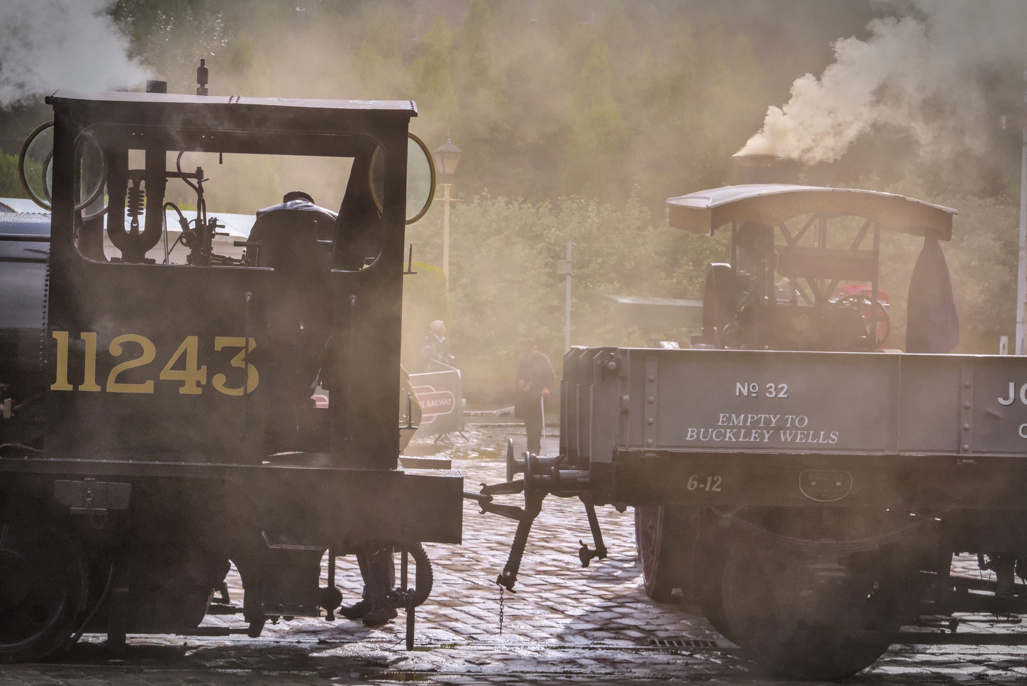 Point - LYR Pug (11243) and Traction Engine named Vanguard - both ...