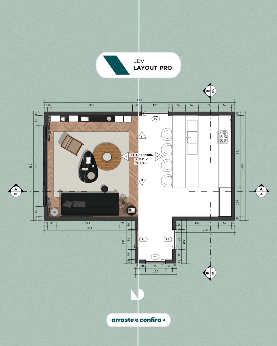 Lev Design - Planta técnica e planta humanizada do nosso... | Facebook