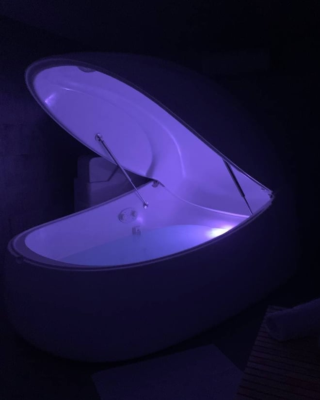 Balance Float - The float tank is also dark and...