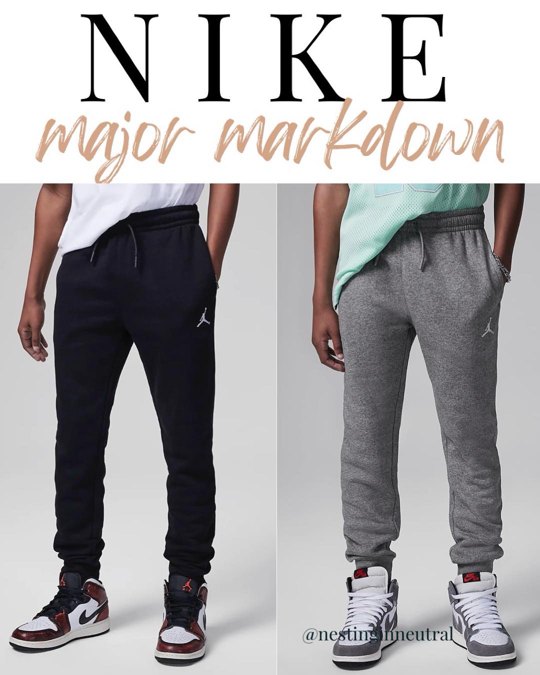 The Jordan x PSG Black Cat Fleece Joggers. Available online and in