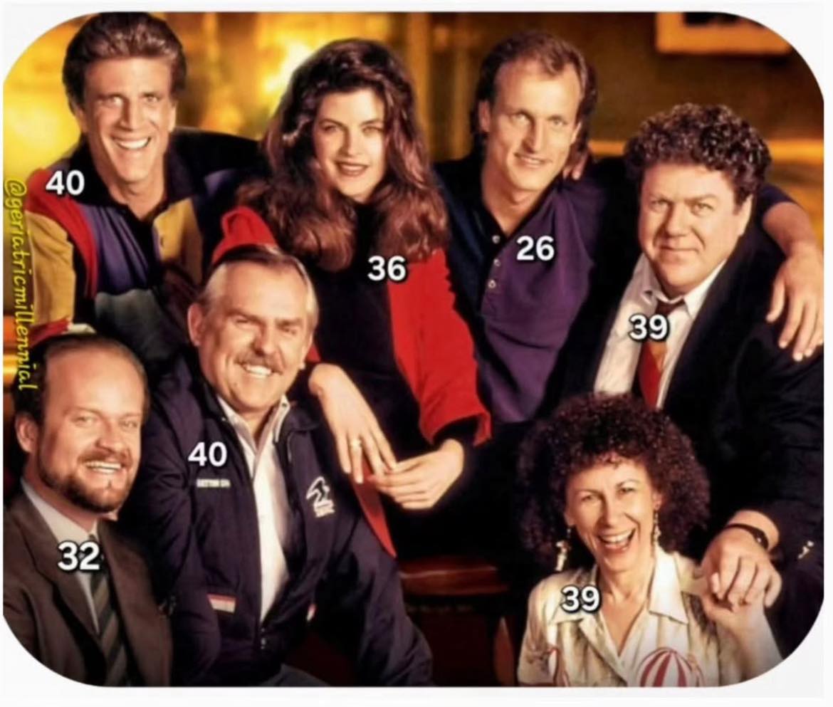 Jon & Deek - Thats the ages of the cast of Cheers when... | Facebook