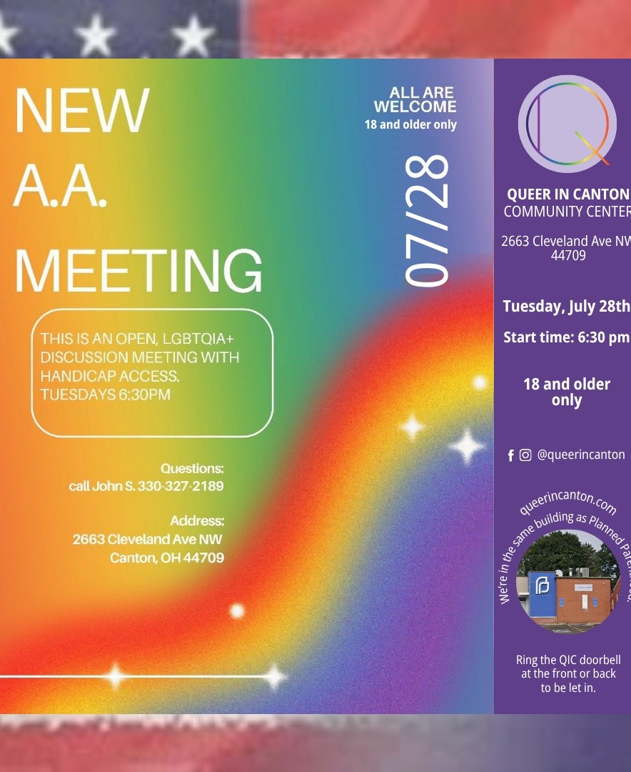 Queer - Join us on Tuesday, July 28th for a New A.A.Meeting! This
