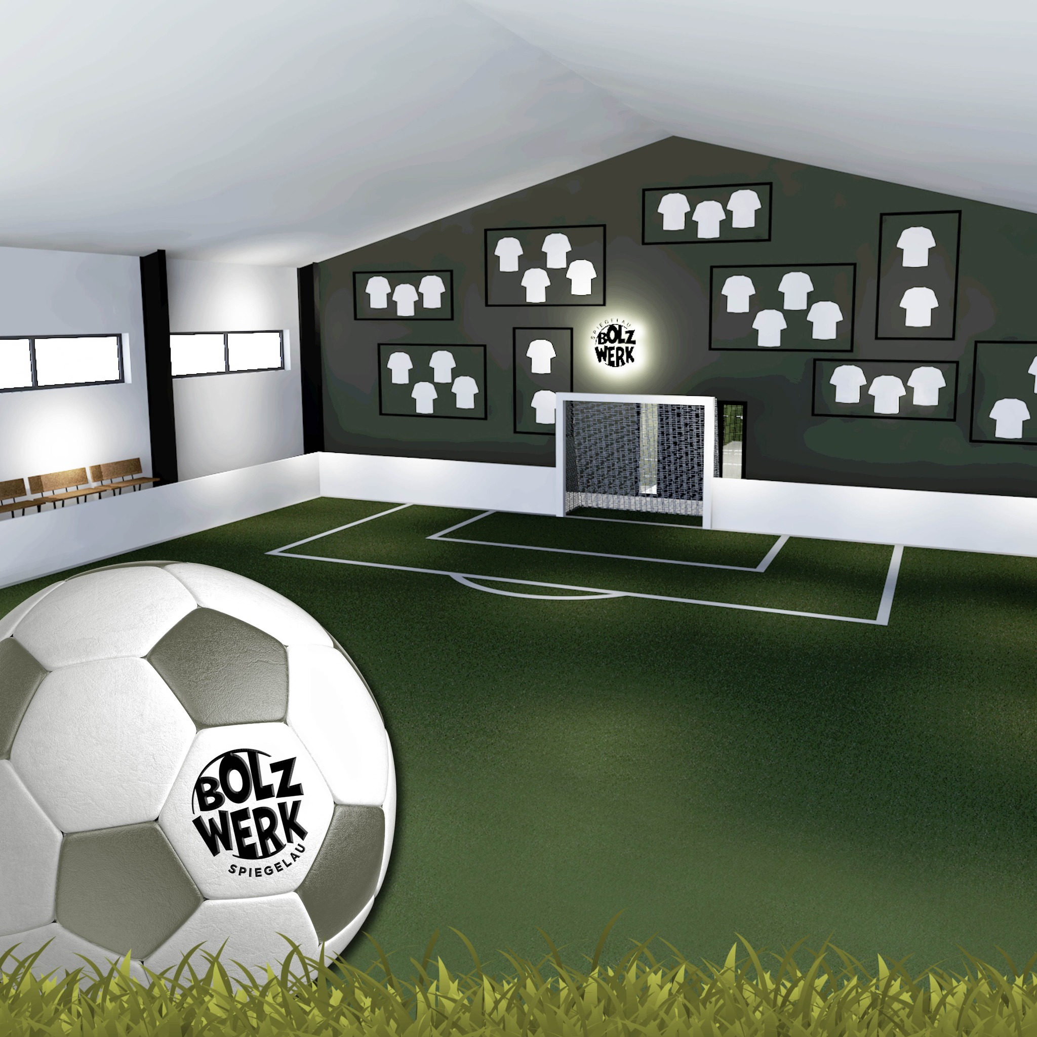 Bolzwerk - Die Bolzwerkhalle - Bandenfußball ist back, Baby! ⚽️🔥 Das Spielfeld im Bolzwerk wird 15 Meter breit und 30 Meter lang