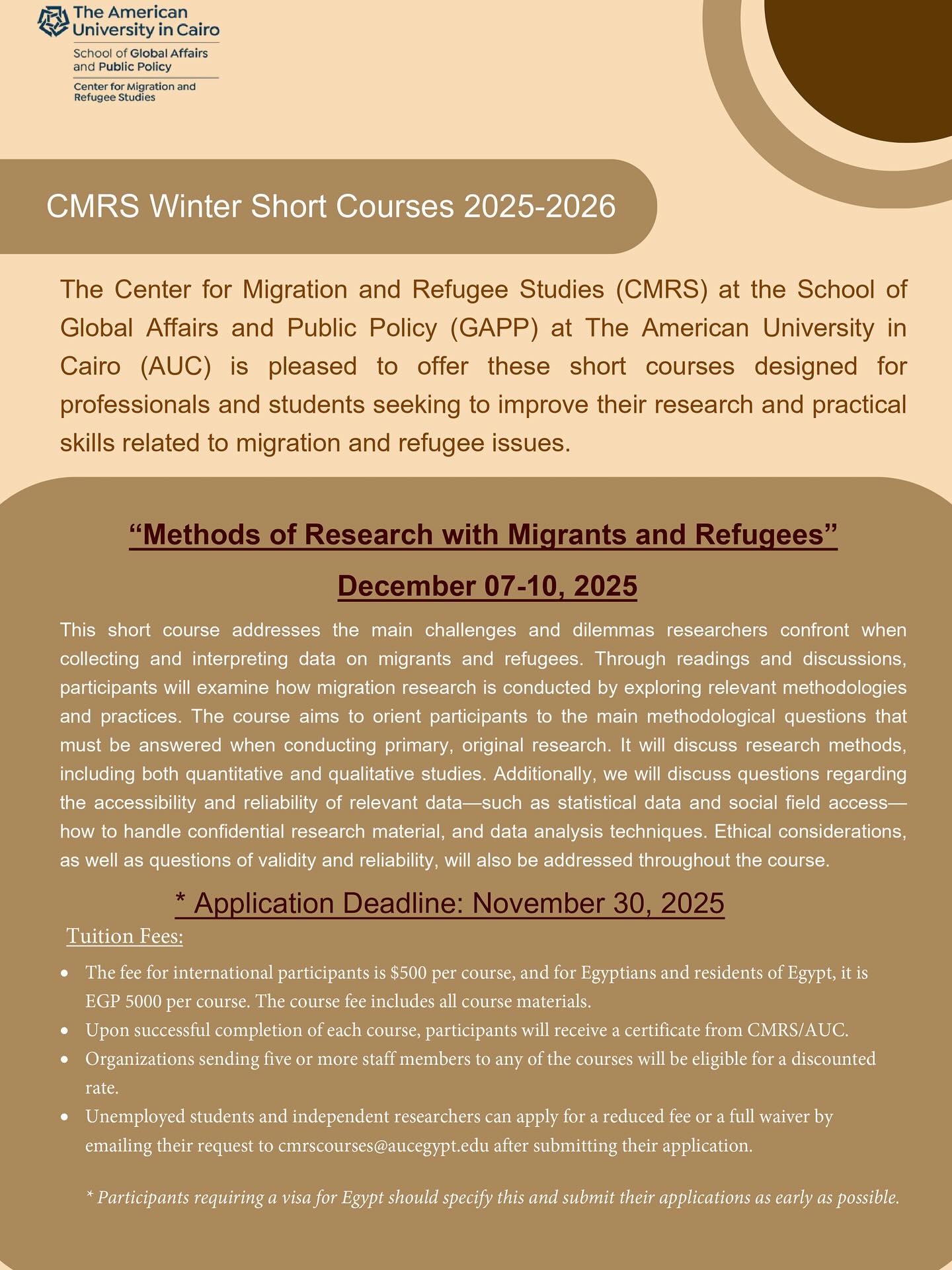 The Center for... - Center for Migration and Refugee Studies | Facebook