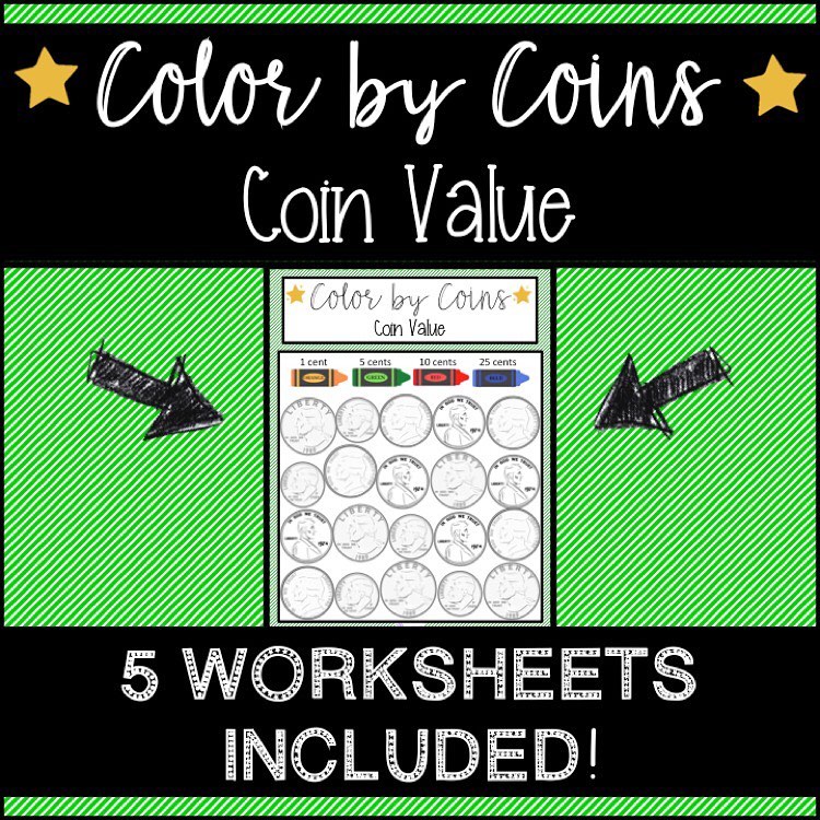 ActiviTeach - FREE color by coins worksheets! I loved... | Facebook