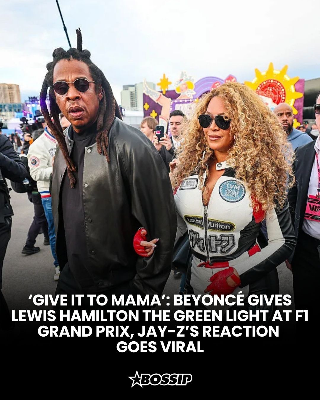 Bossip.com - Beyoncé stepped out to ride shotgun with Lewis Hamilton at ...