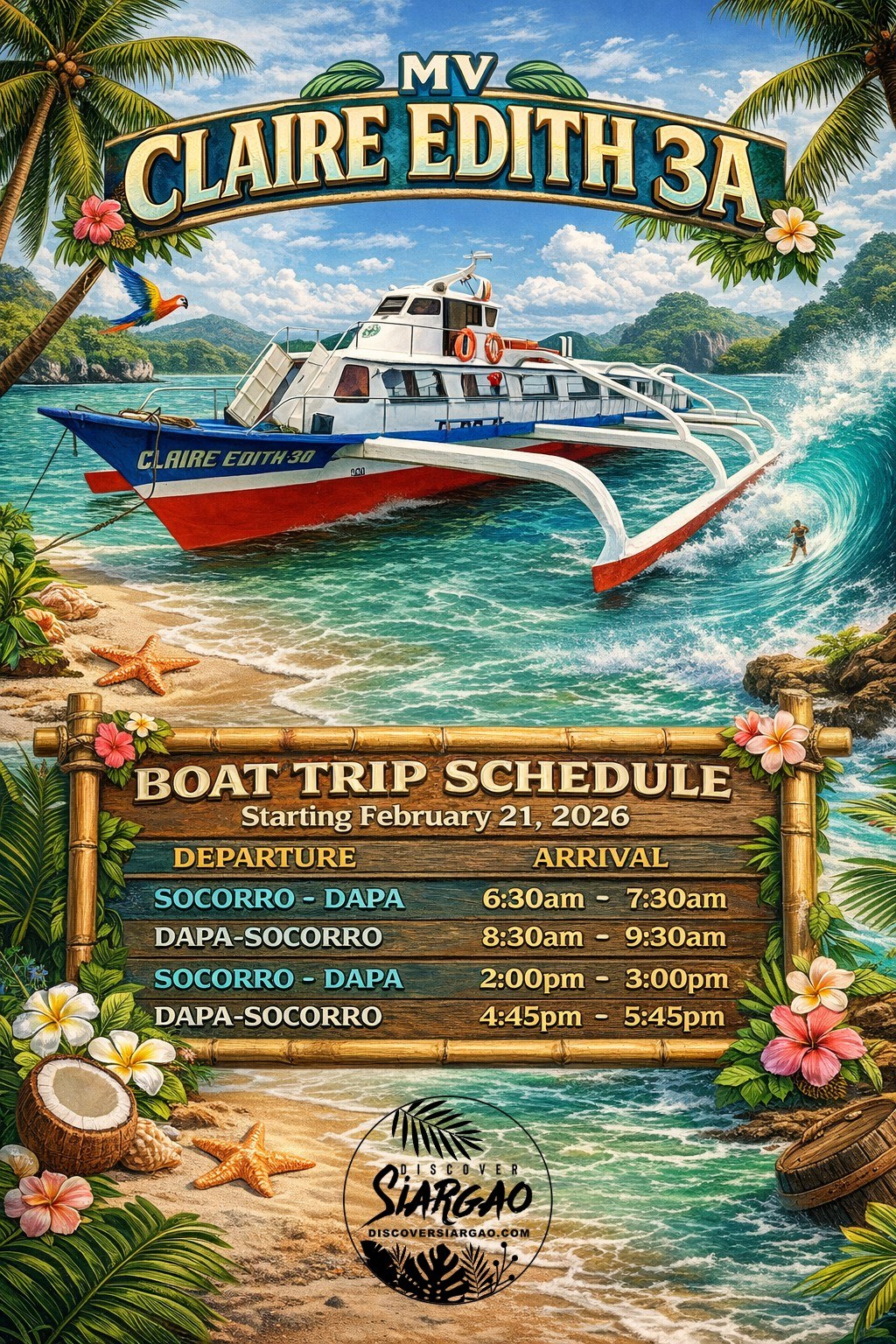 Surigao - 🌴🚤 NOW SAILING! MV CLAIRE EDITH 3A 🌊 Experience a smooth and ...