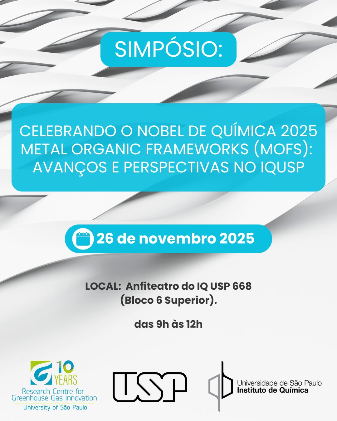RCGI - 📢 O RCGI CONVIDA para o Simpósio “Celebrando o Nobel de Química ...
