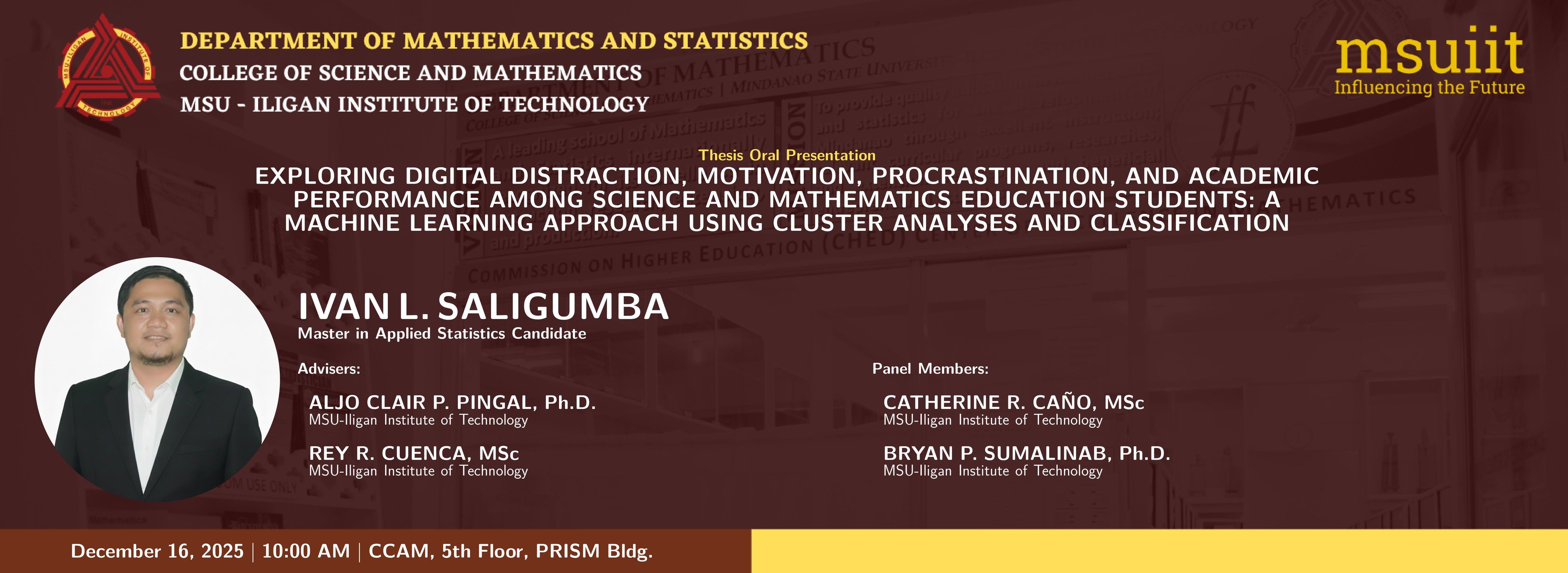 Announcement of... - Department of Mathematics and Statistics | Facebook