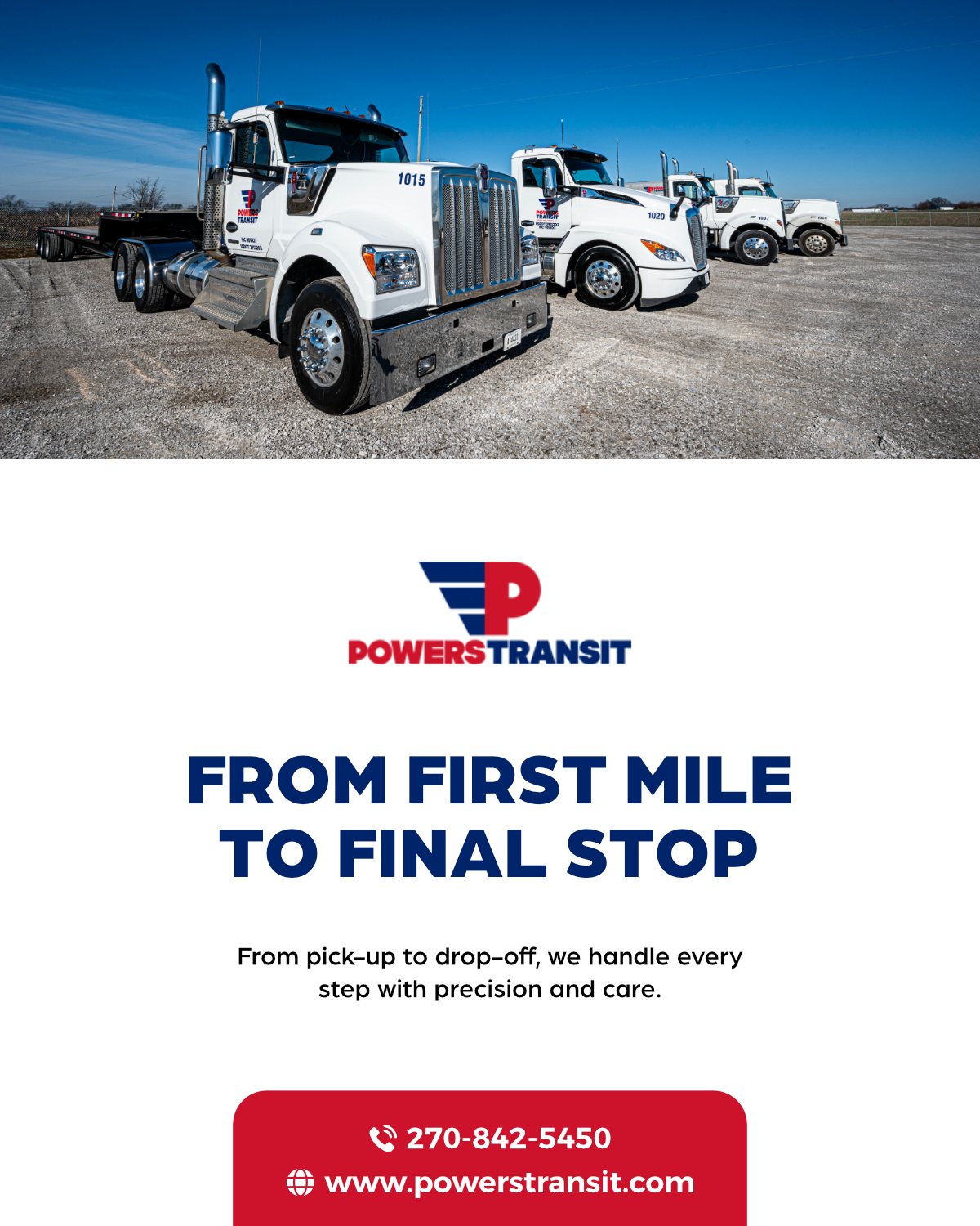 Powers - From the first mile to the final stop, we’ve got you covered ...
