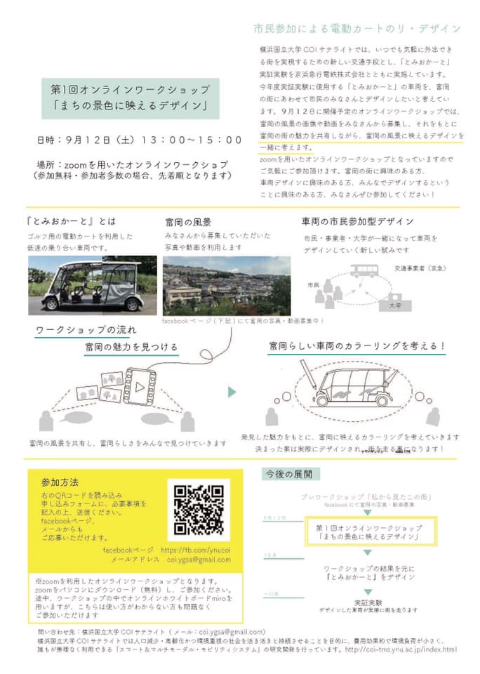 第１回ws 横浜国立大学coiサテライト モビリティ車両の市民参加型デザイン Facebook