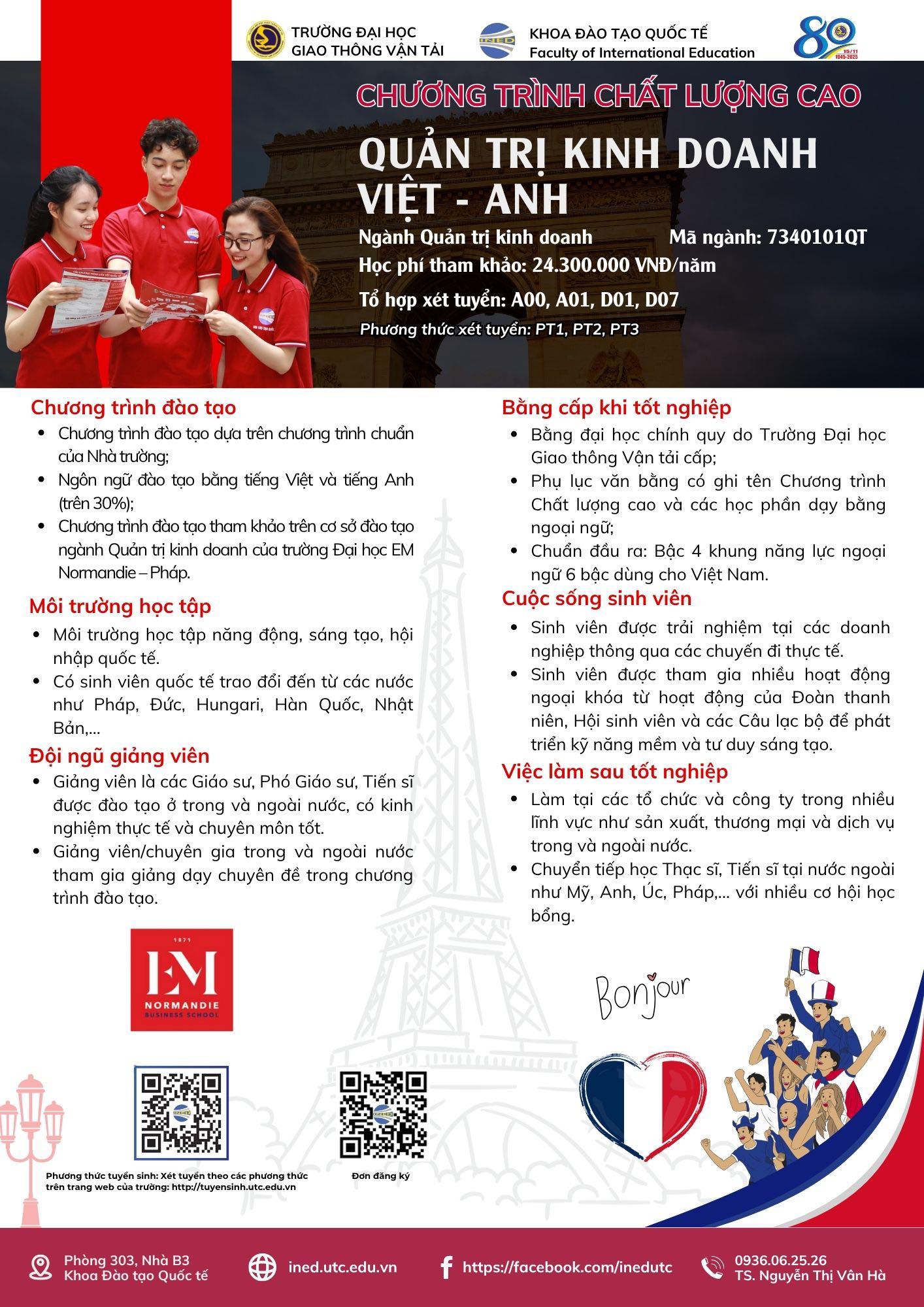 Khoa - 🎓 QUẢN TRỊ KINH DOANH VIỆT – ANH | UTC Chất lượng cao – Học ...