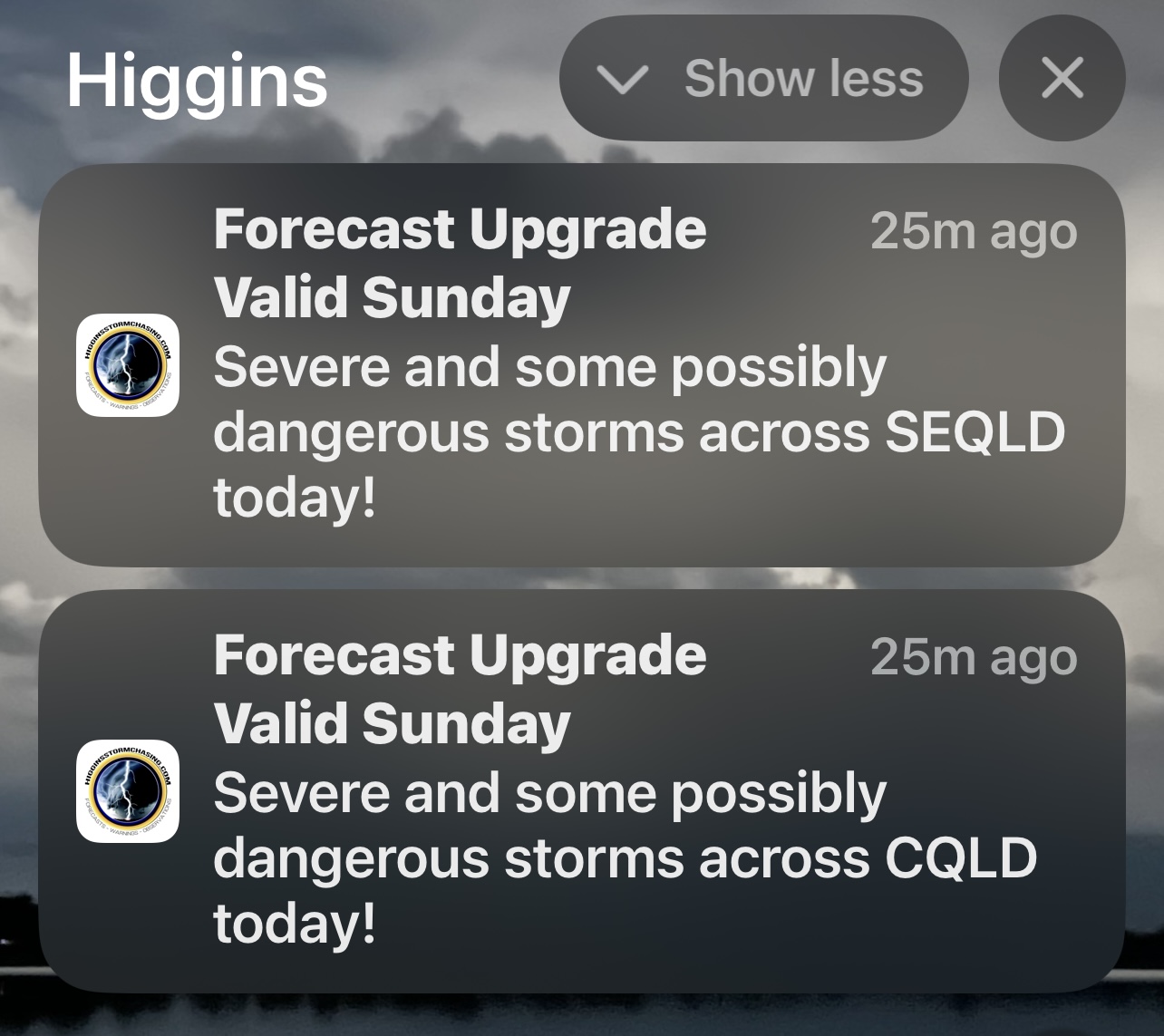 Higgins - HSC Central & South East QLD Members: Forecast maps & text ...