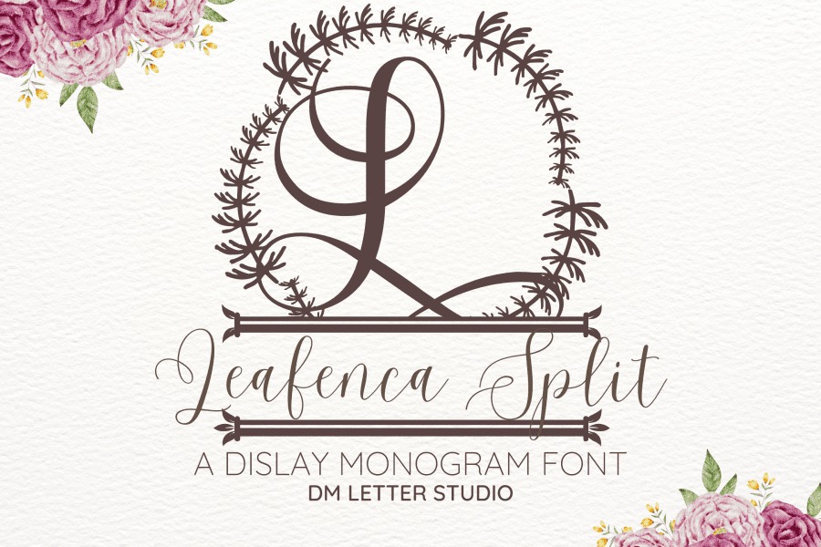 1001 Fonts - New free font 'Leafenca Split Monogram' by Dm... | Facebook