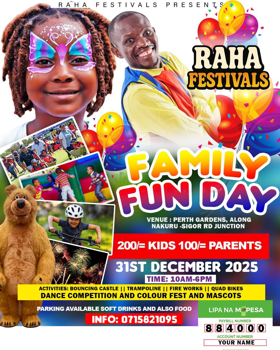 Ravine Tujuane 😇 | *RAHA FESTIVALS – 31st DECEMBER 2025 FAMILY FUNDAY ...