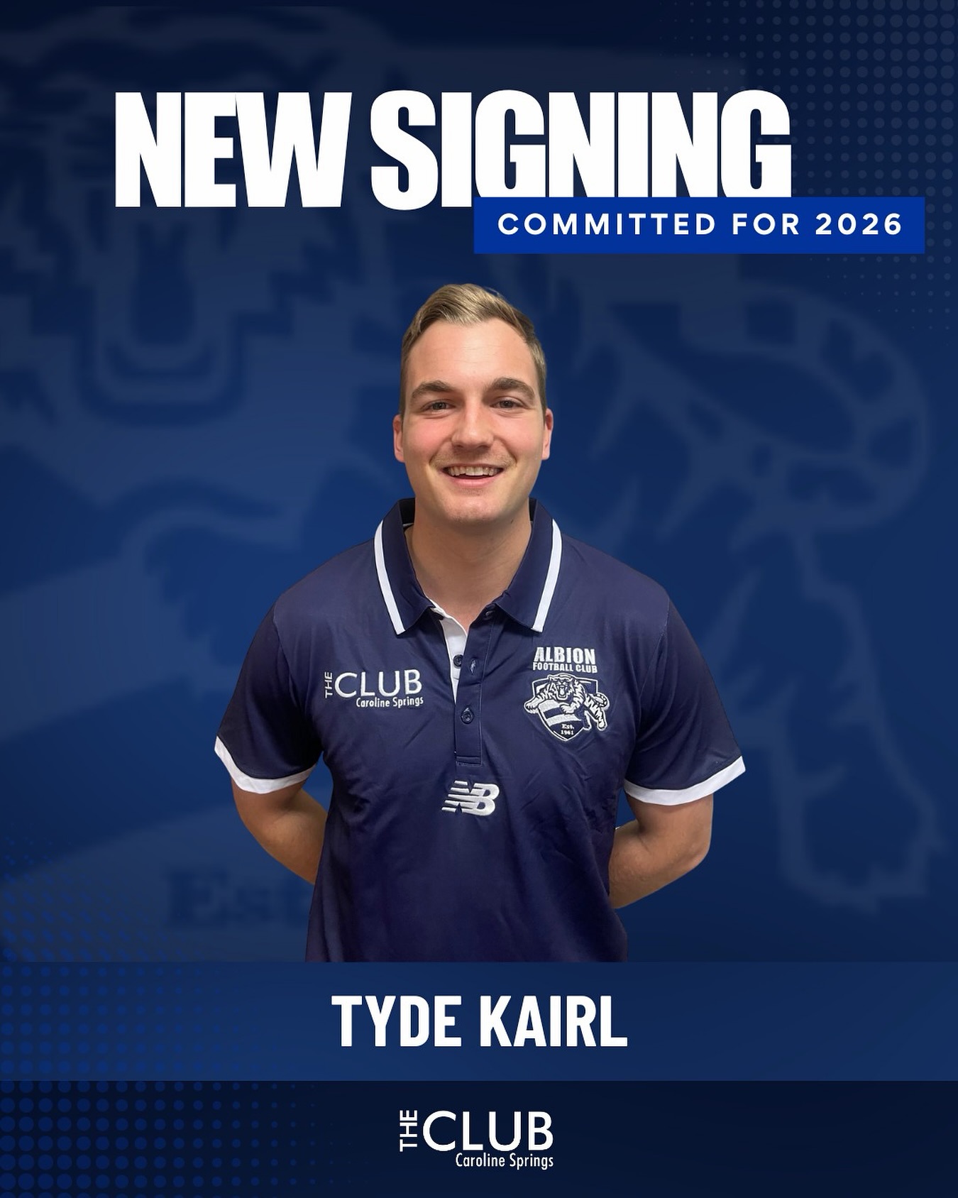 Albion - New Player Signing 💙🤍 We’re thrilled to welcome Tyde Kairl to ...