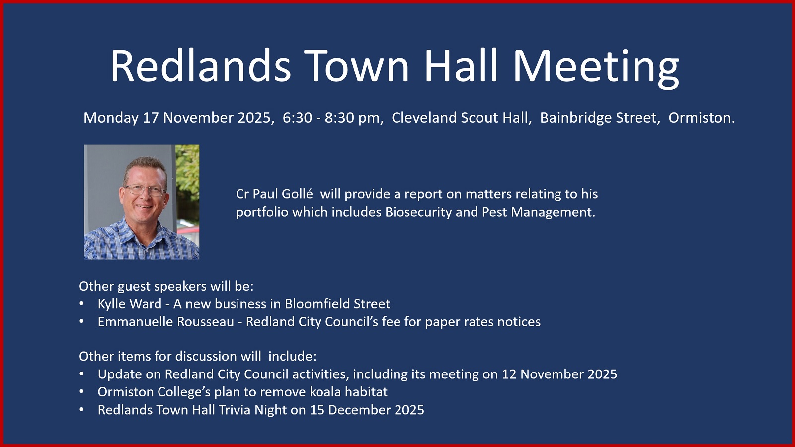 Cleveland Town - Town hall meeting...Monday 17... | Facebook