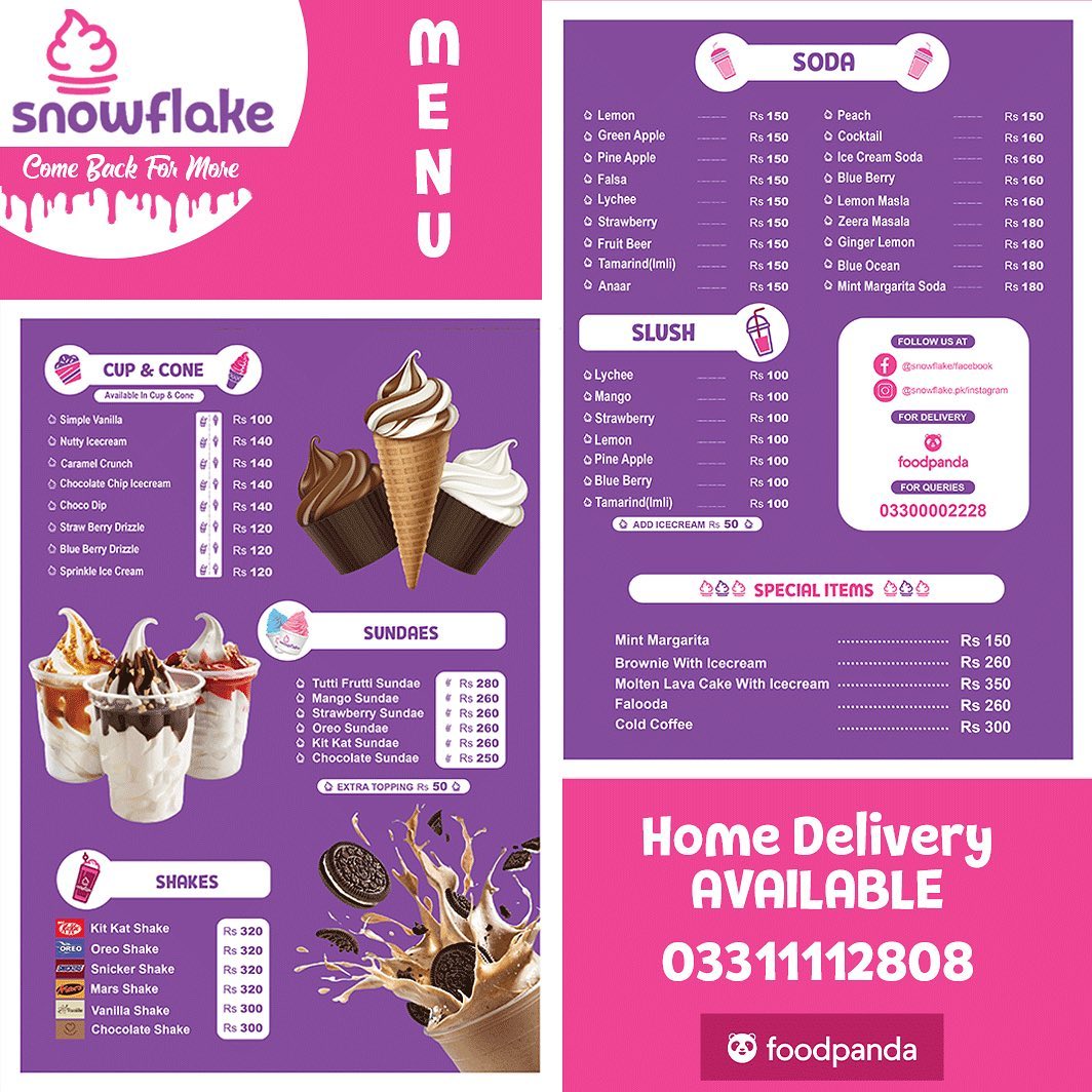SnowFlake - Get the best out of SNOWFLAKE MENU ... | Facebook