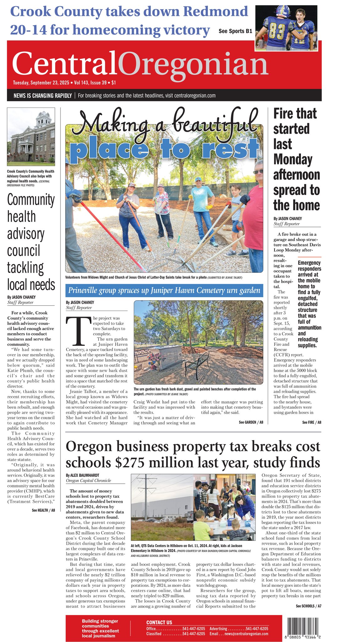 Central - Here is a sneak peek at the front page of this week's Central ...