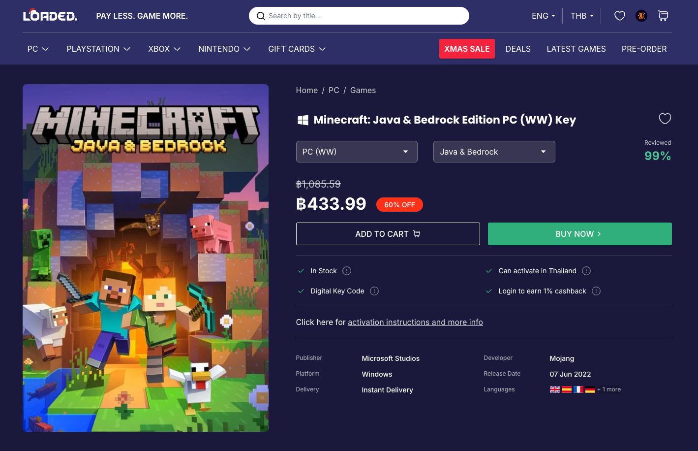 เกมลดราคา | Minecraft: Java & Bedrock Edition ลดราคาบน cdkeys | Facebook