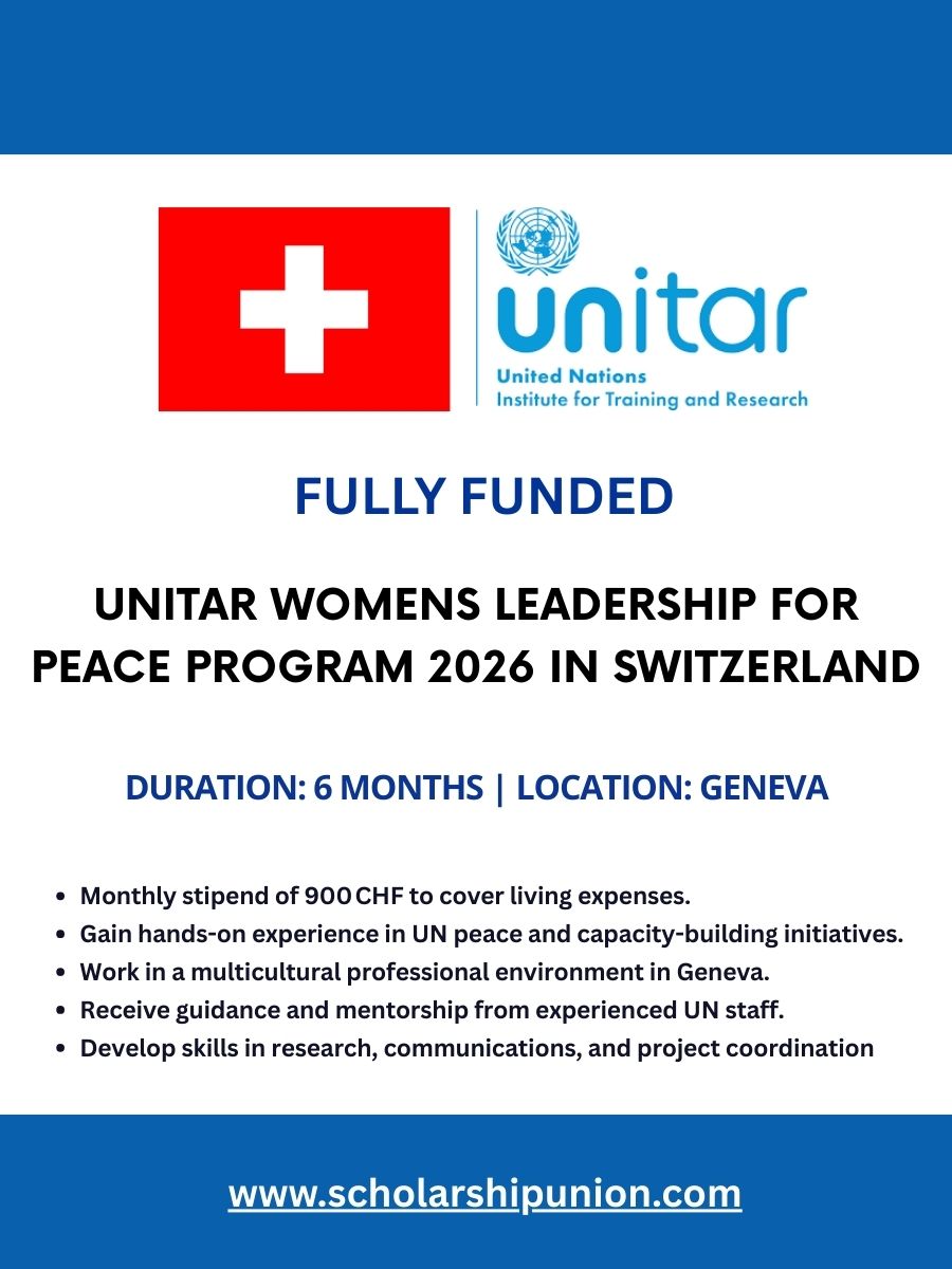 Scholarship - UNITAR Women's Leadership for Peace Program 2026 in ...