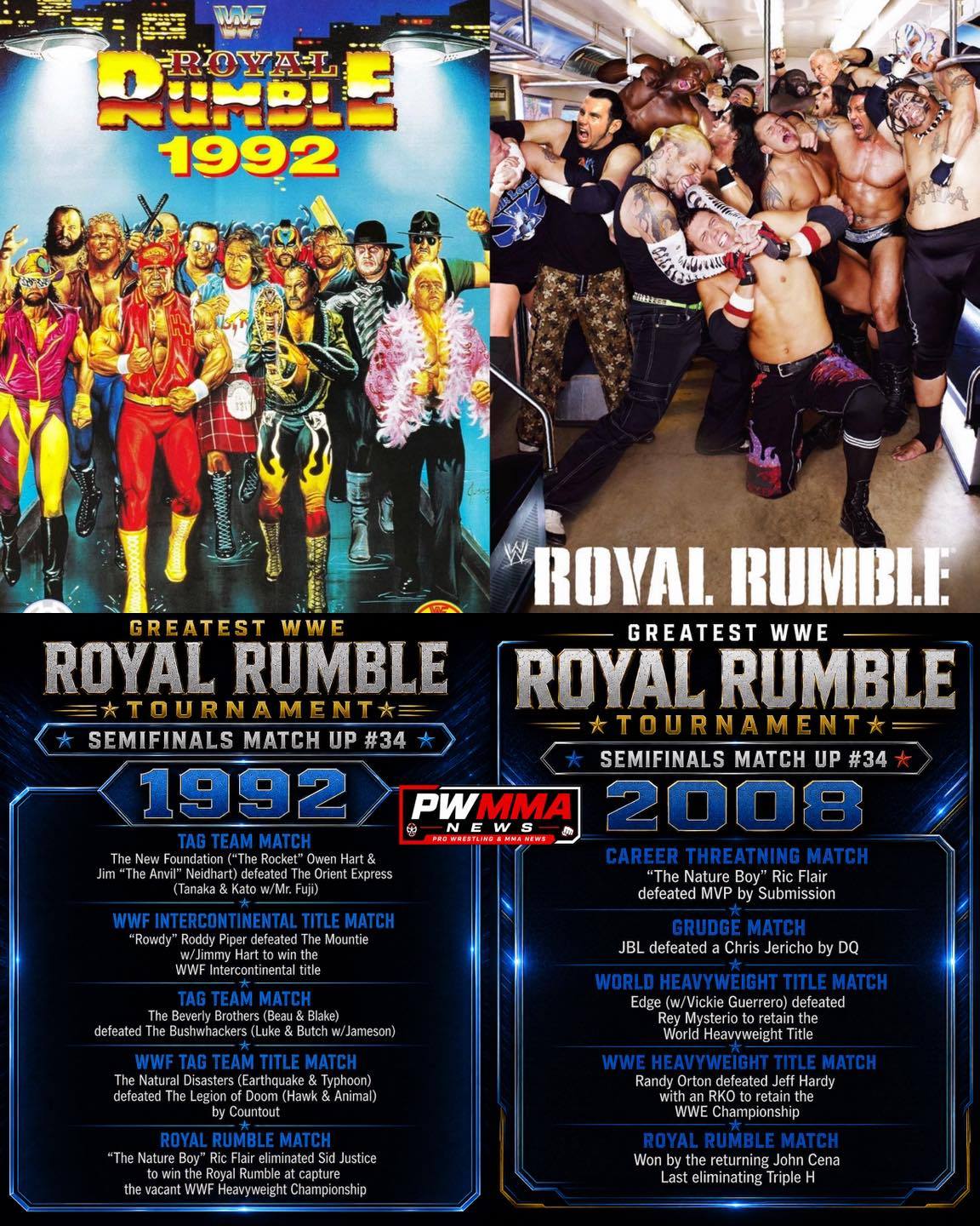 WWE #RoyalRumble 2020 defeated Royal Rumble 2024 (20-4