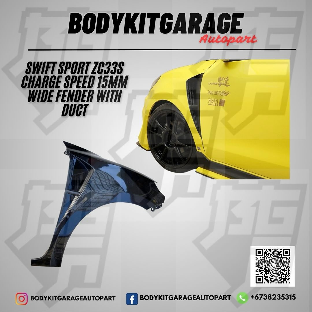 Swift sport zc33s 63s chargespeed front wide 15mm fender ready for