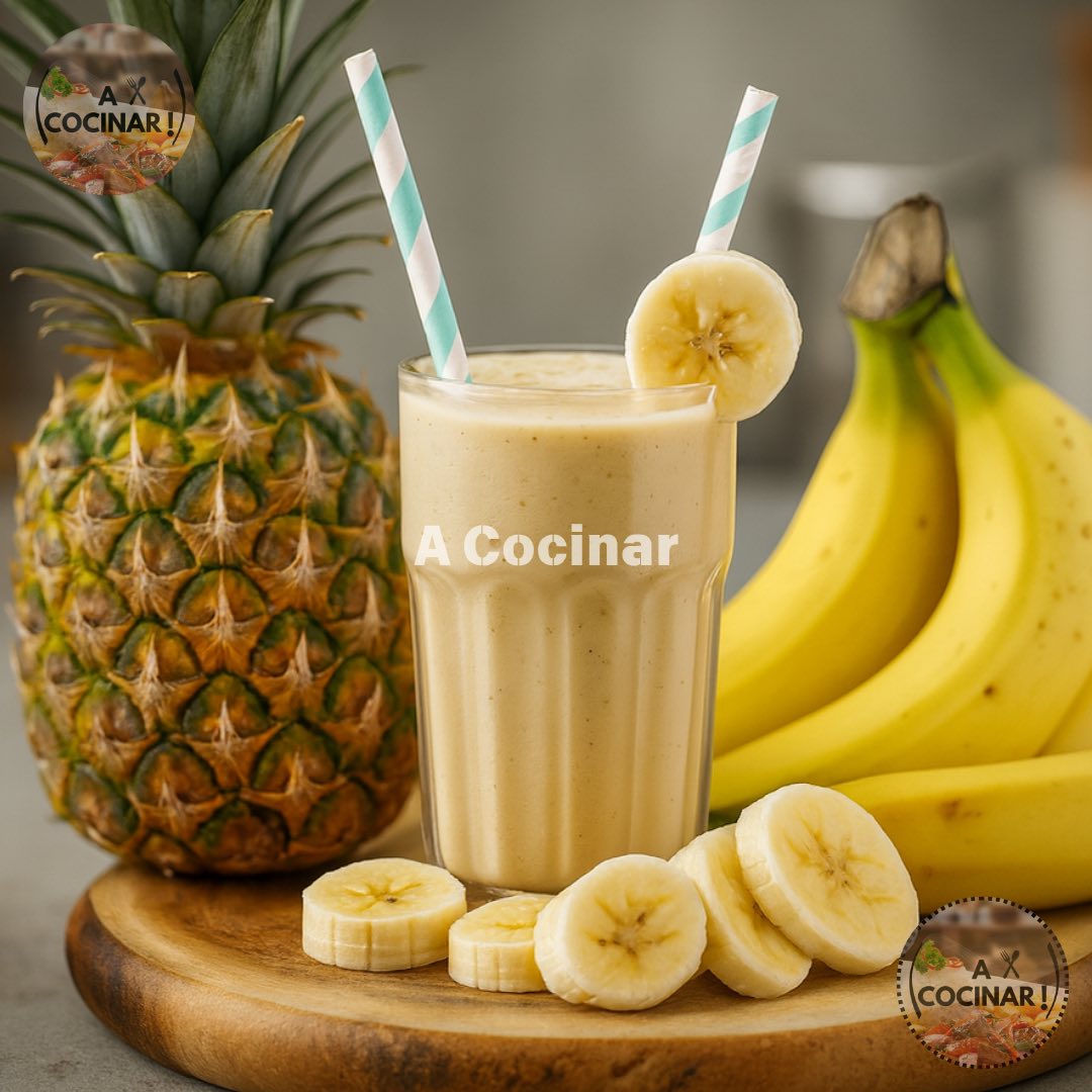 A Cocinar - 🍌 Batido Energético de Plátano y Piña Ingredientes: 🍌 2 ...