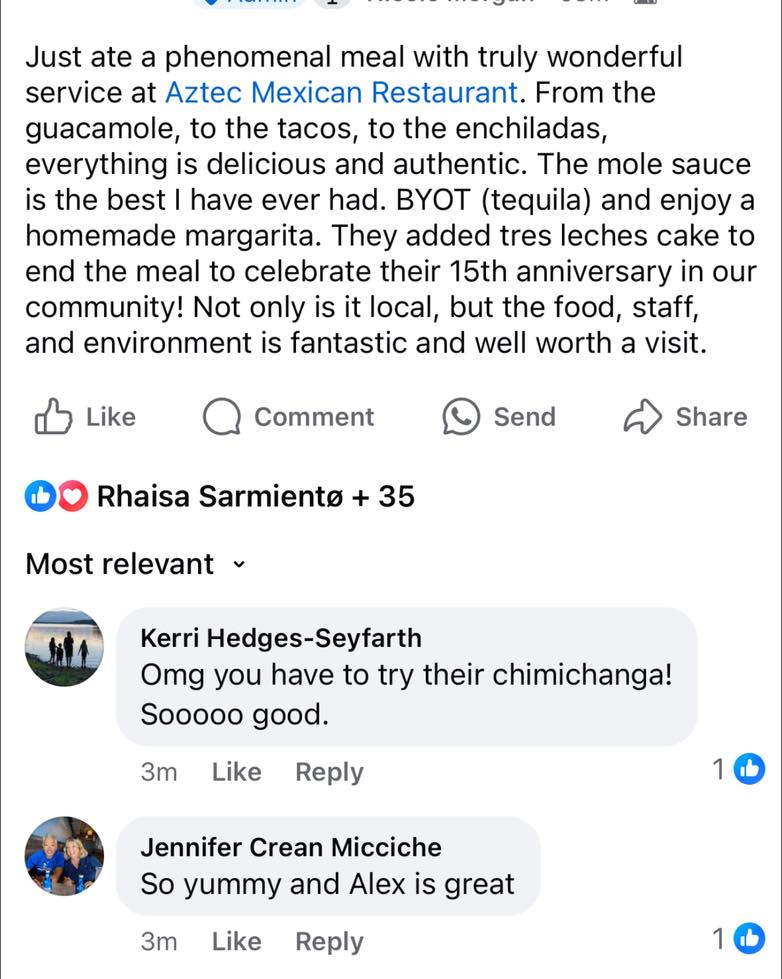 Aztec Mexican Restaurant | Chester NJ