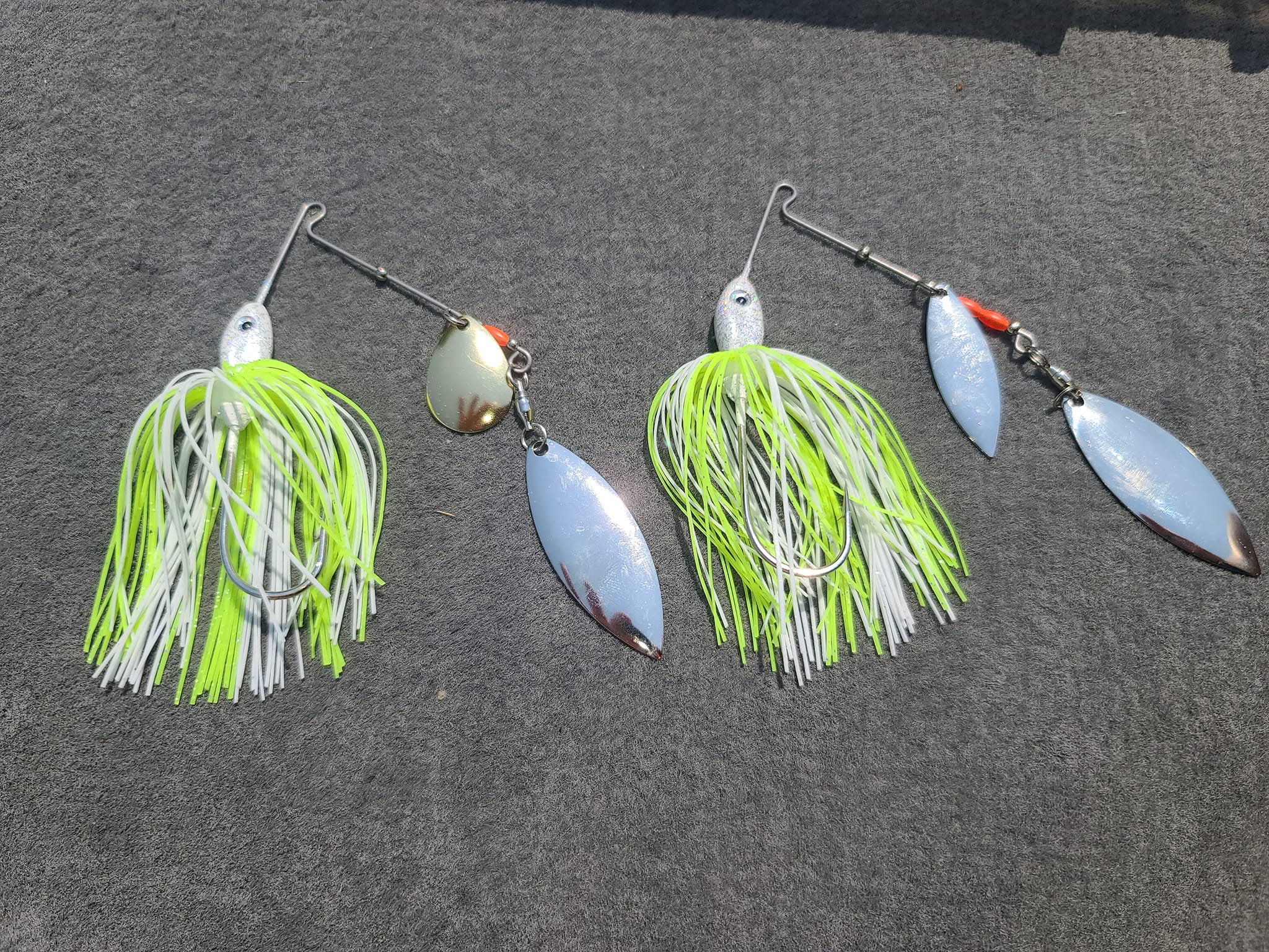 bass fishing spinnerbaits hogg lures H&H Original Spinner Lure #35 (Chart+Chart/White) / Mini H&H Single A long awaited It's Spinnerbait Time by Phil