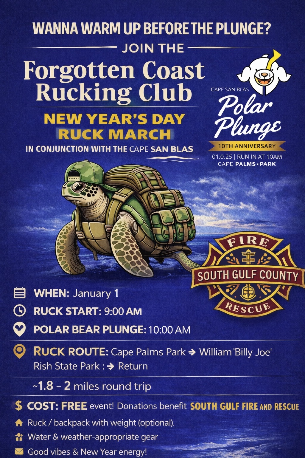 Forgotten Coast Rucking Club New Years Day Ruck March