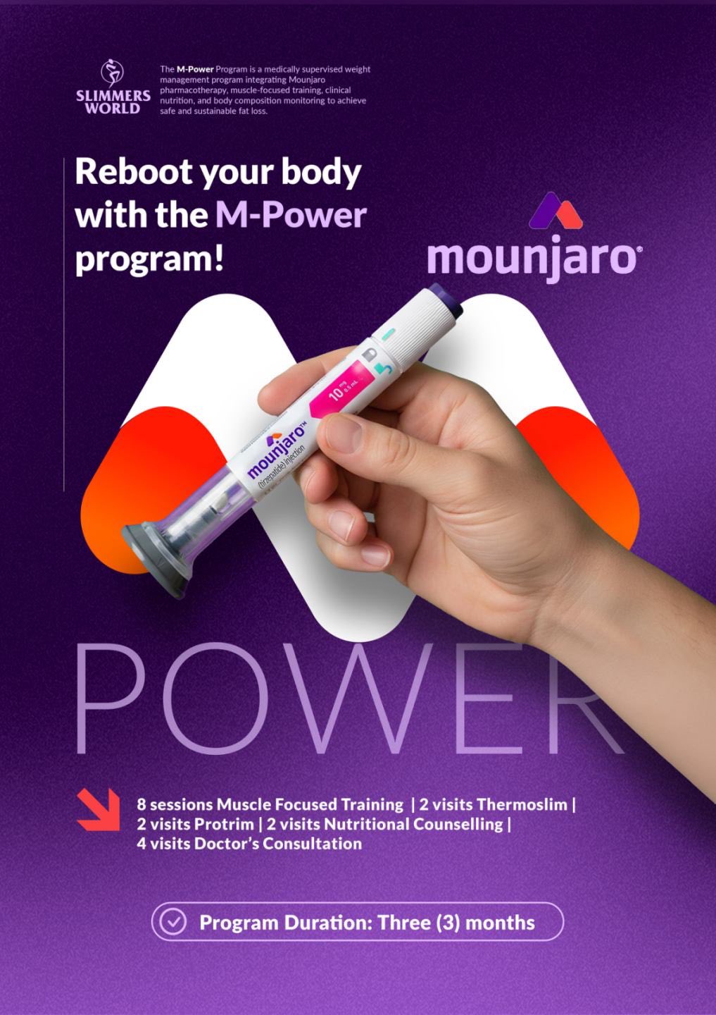 🚀 The Future of Weight Loss is HERE ✨ Introducing the M-POWER Program Powered by Mounjaro® Not just an injection — this is a doctor-supervised transformation program designed for safe, effective, and