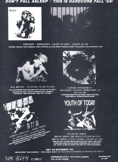 German We Bite records ad (1989) From the collection of Daniel Ell 
