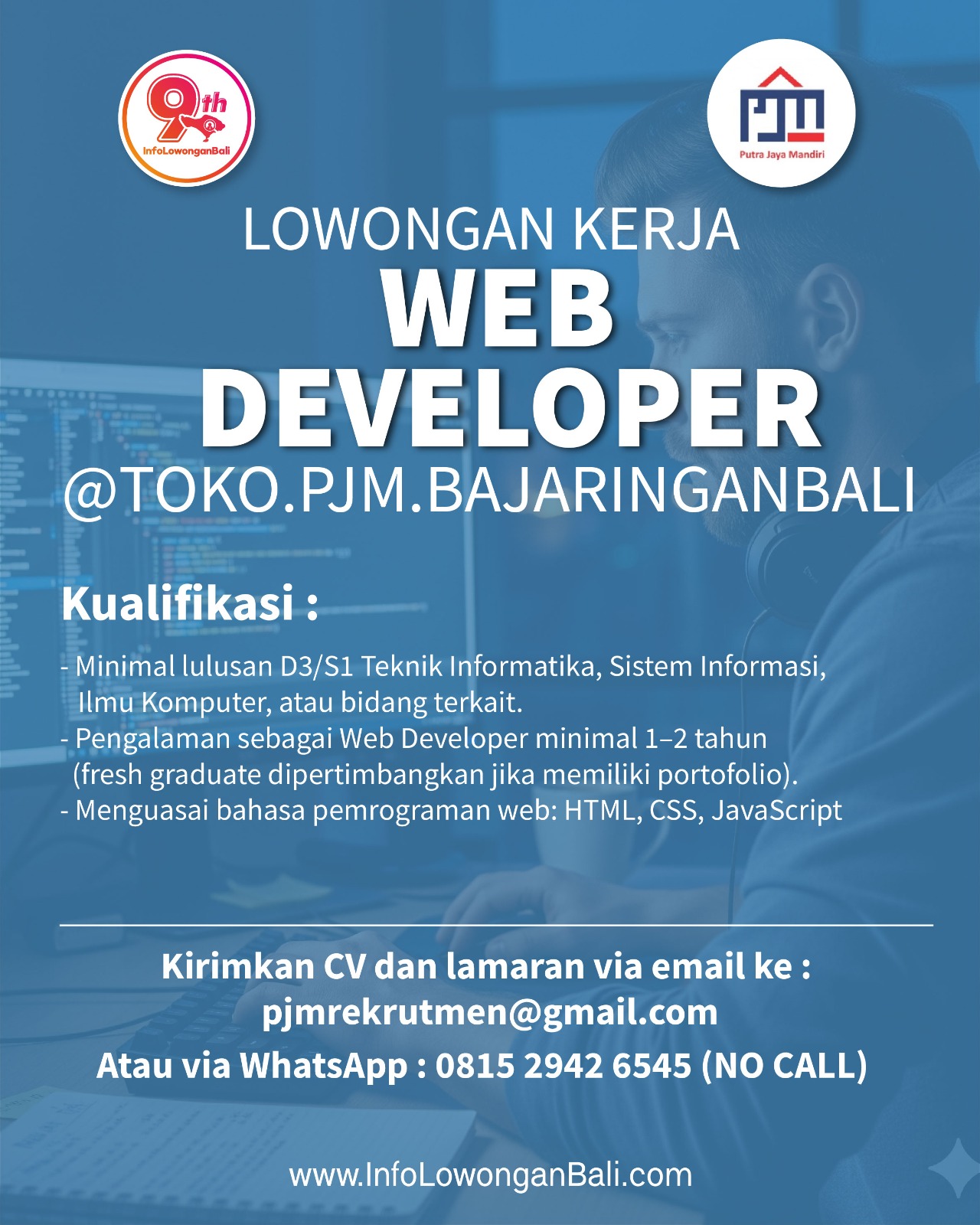 📢 Lowongan Kerja Web Developer untuk... - Info Lowongan Bali | Facebook