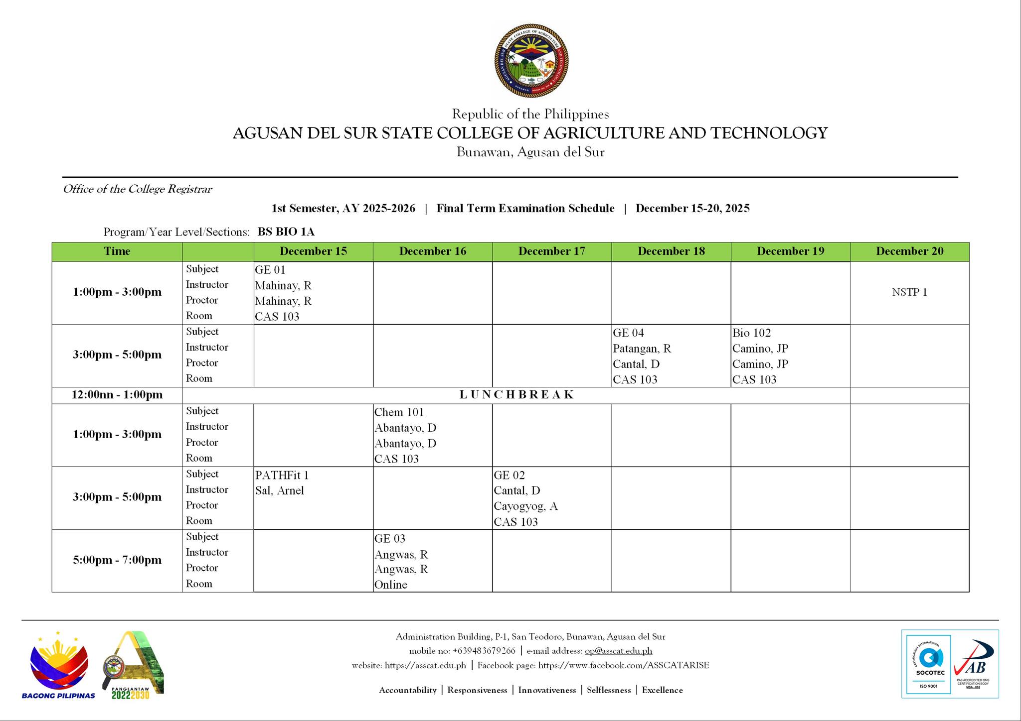Adssu Registrar