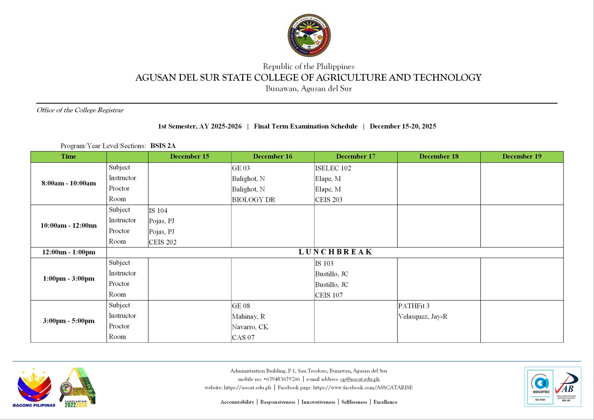 Asscat Registrar