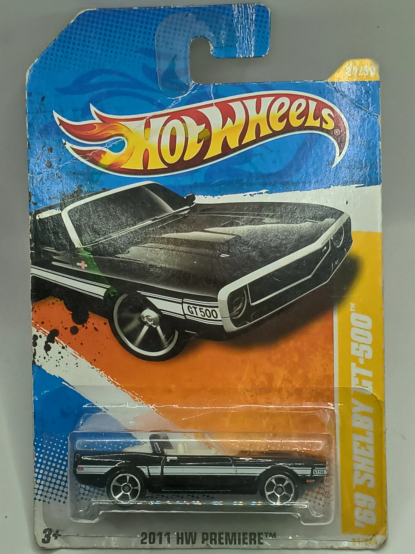 Hot Wheels 2011 '69 Shelby GT-500 Diecast Car - Green Lantern Card Edition, Mustang Model