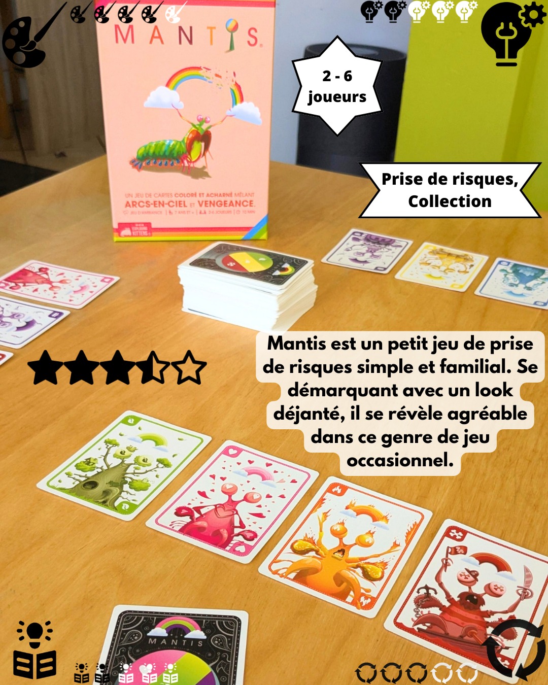 ASMODEE – Mantis – Jeu De Cartes Famille – 2 à 6 Joueurs – Dès 7 Ans – 10 Min – Version Française – Exploding Kittens