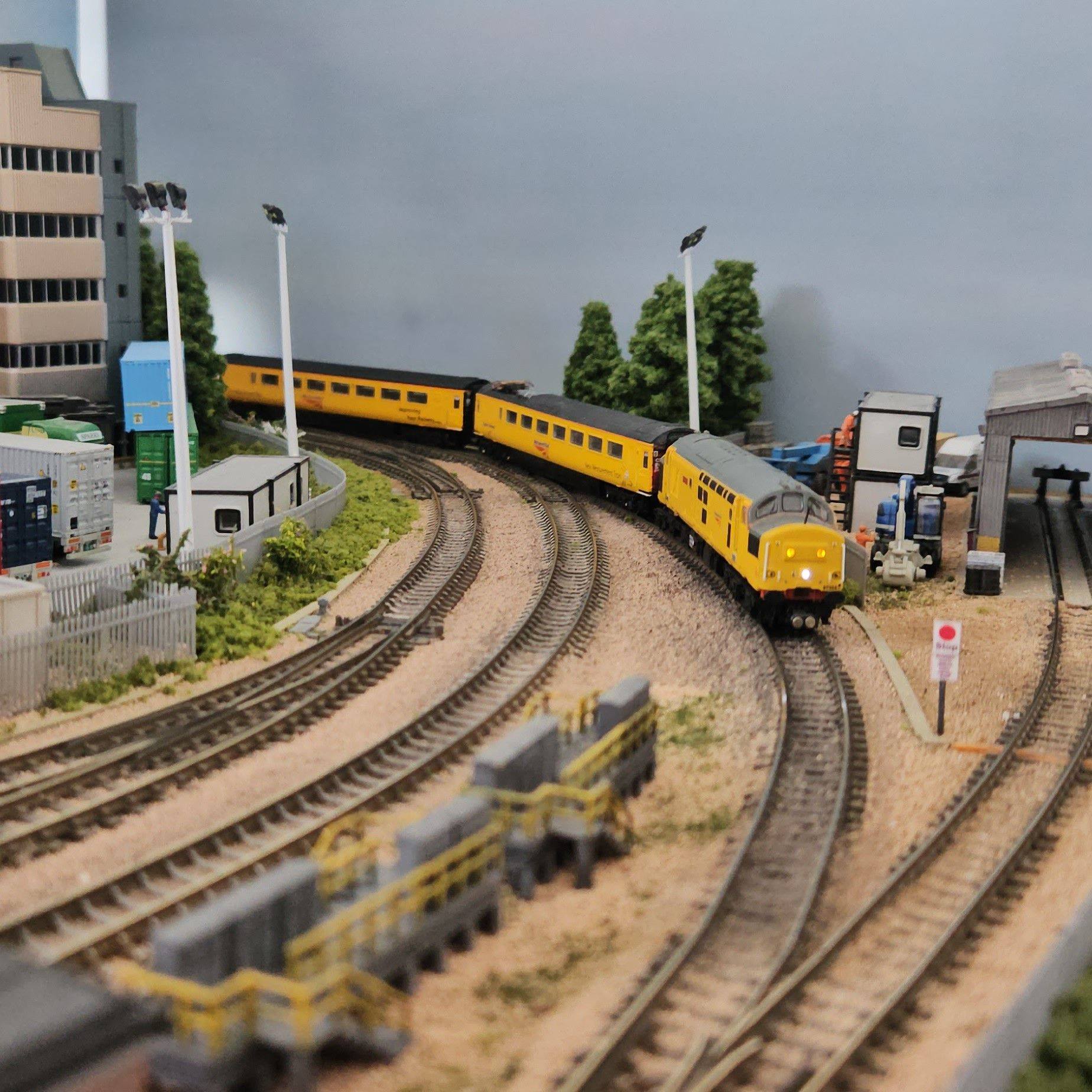13001 running nicely and slowly along Dawes Road O gauge today ...