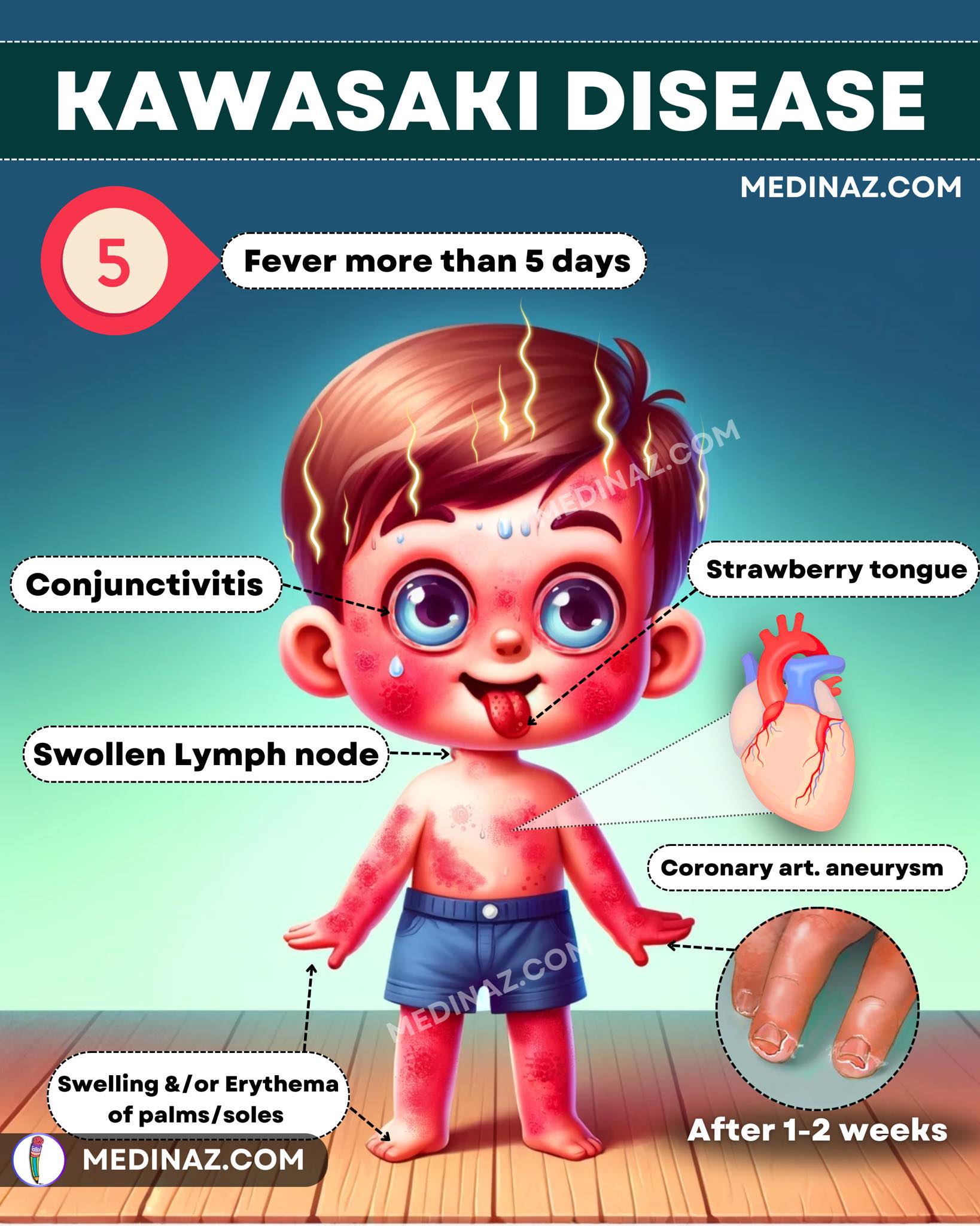Medinaz - Kawasaki disease features | Facebook
