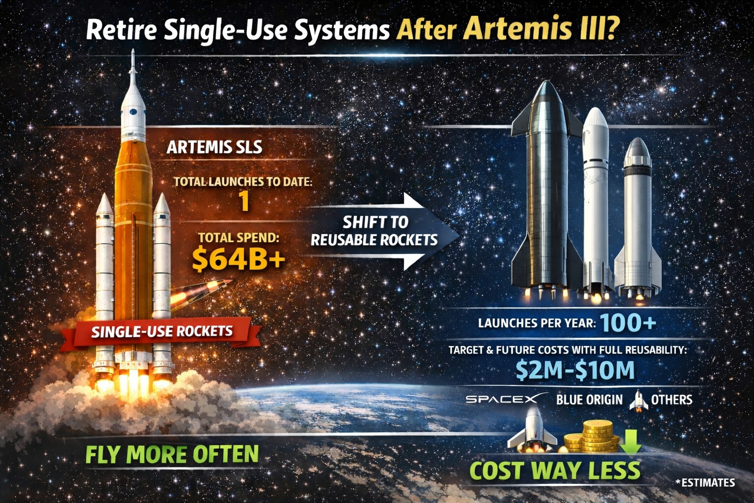 Space - Data shows that retiring single-use systems after Artemis III ...