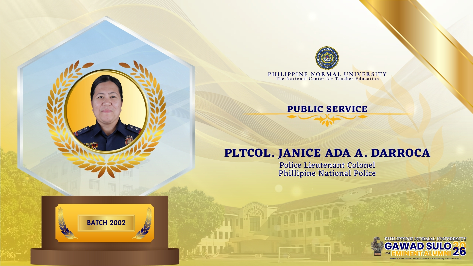 PNU - 𝐏𝐋𝐓𝐂𝐎𝐋 𝐉𝐀𝐍𝐈𝐂𝐄 𝐀𝐃𝐀 𝐀. 𝐃𝐀𝐑𝐑𝐎𝐂𝐀 has served the Philippine National ...