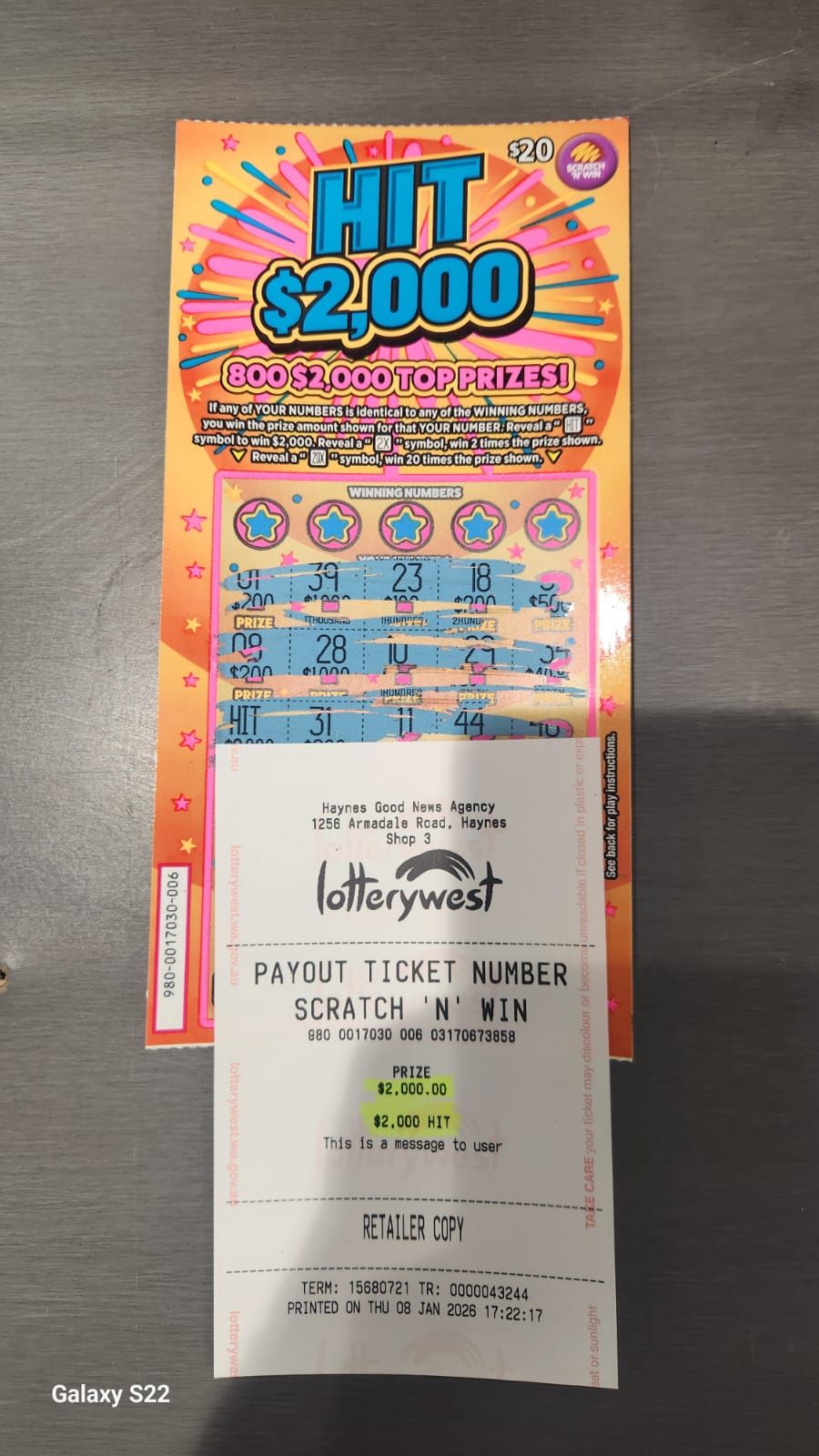 Haynes - 💥🍀 Top Prize Scratchie Win! 🍀💥 A Scratchie revealed its top ...