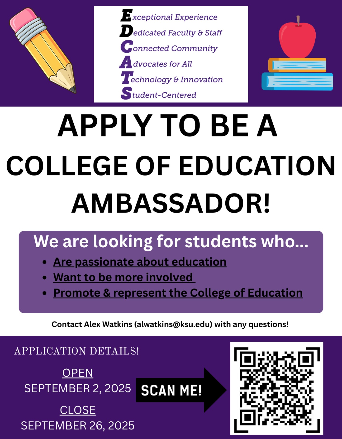 KSU - Applications are NOW OPEN! 🎉 Applications will close on September ...