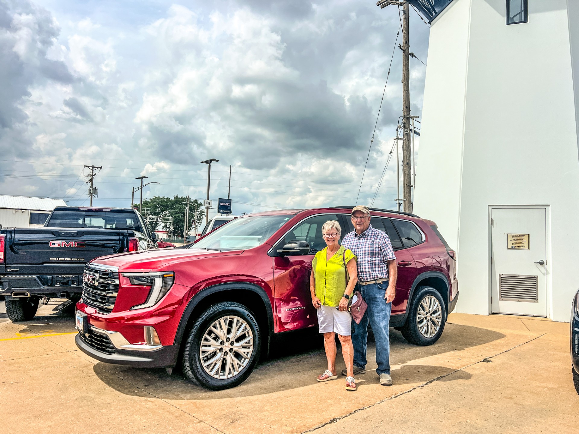Lighthouse - Roy & Teresa are posing with their new GMC Acadia! We love ...
