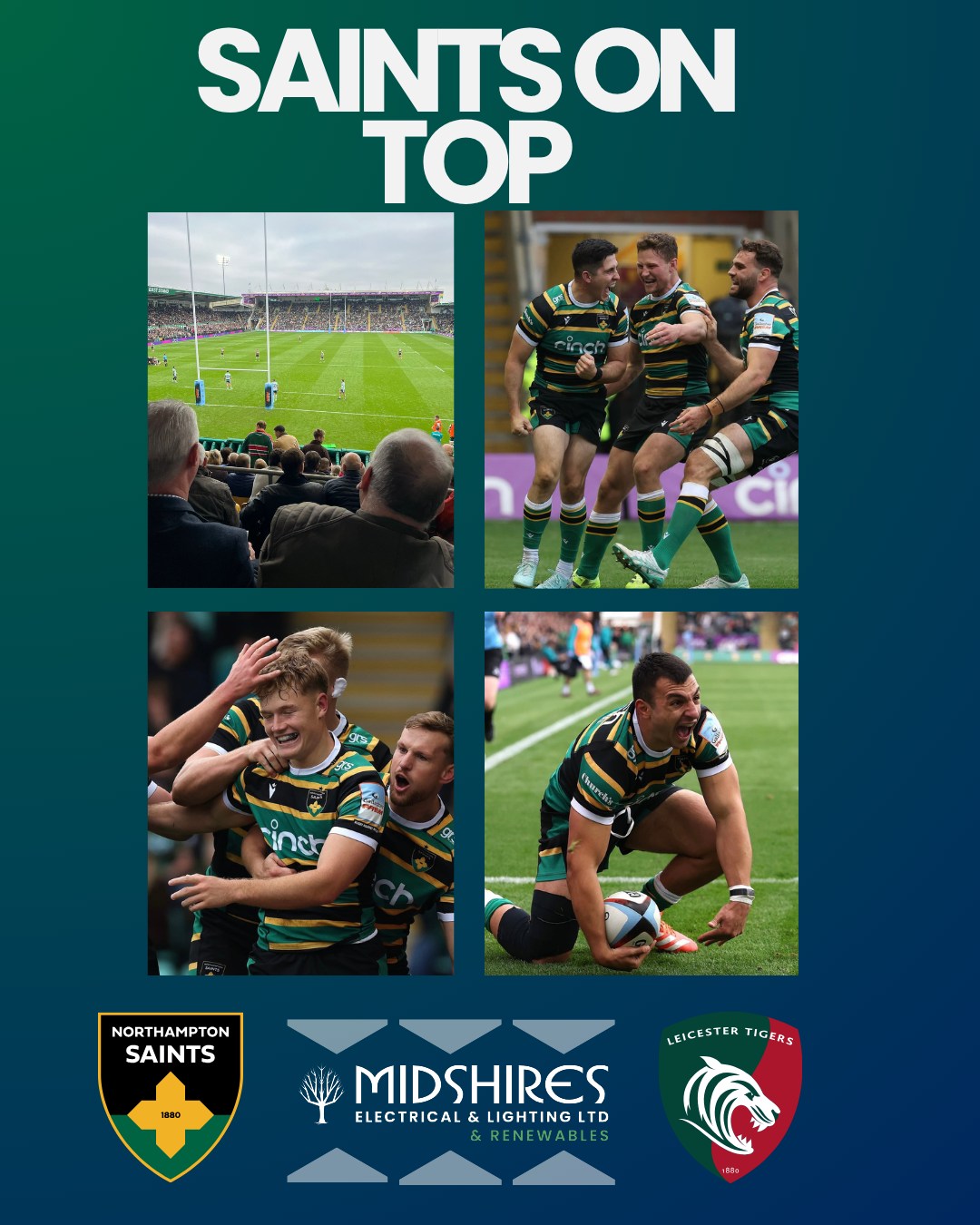 💚 𝗦𝗮𝗶𝗻𝘁𝘀 𝗼𝗻 𝗧𝗼𝗽! 💛... - Midshires Electrical & Lighting Ltd | Facebook