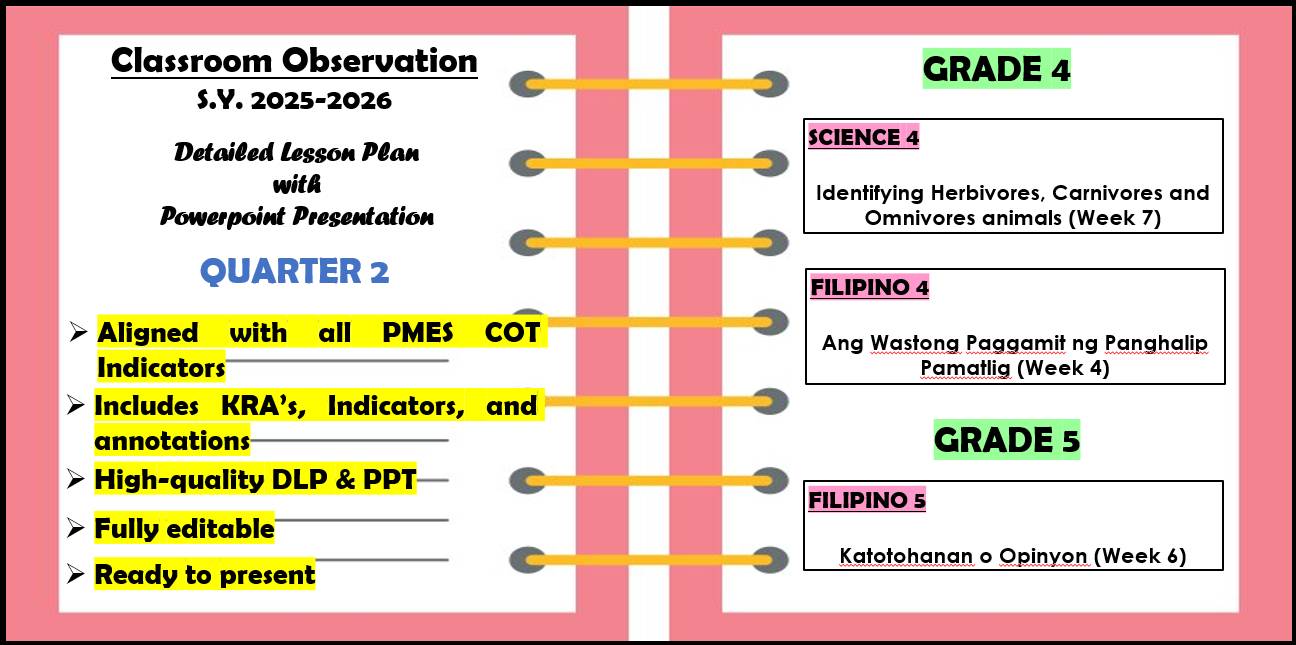 COT LESSON PLAN with PPT | GRADE 4 | Facebook