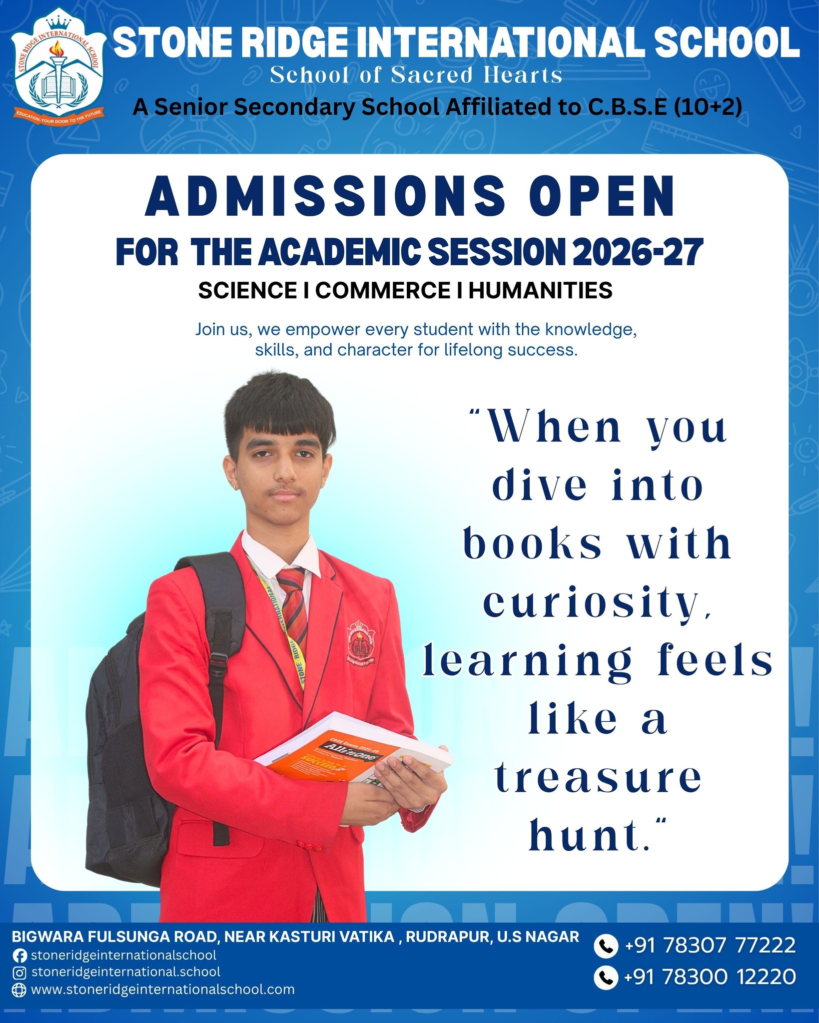 Stone - 🌟 Admissions Open for 2026-27 at Stone Ridge International ...