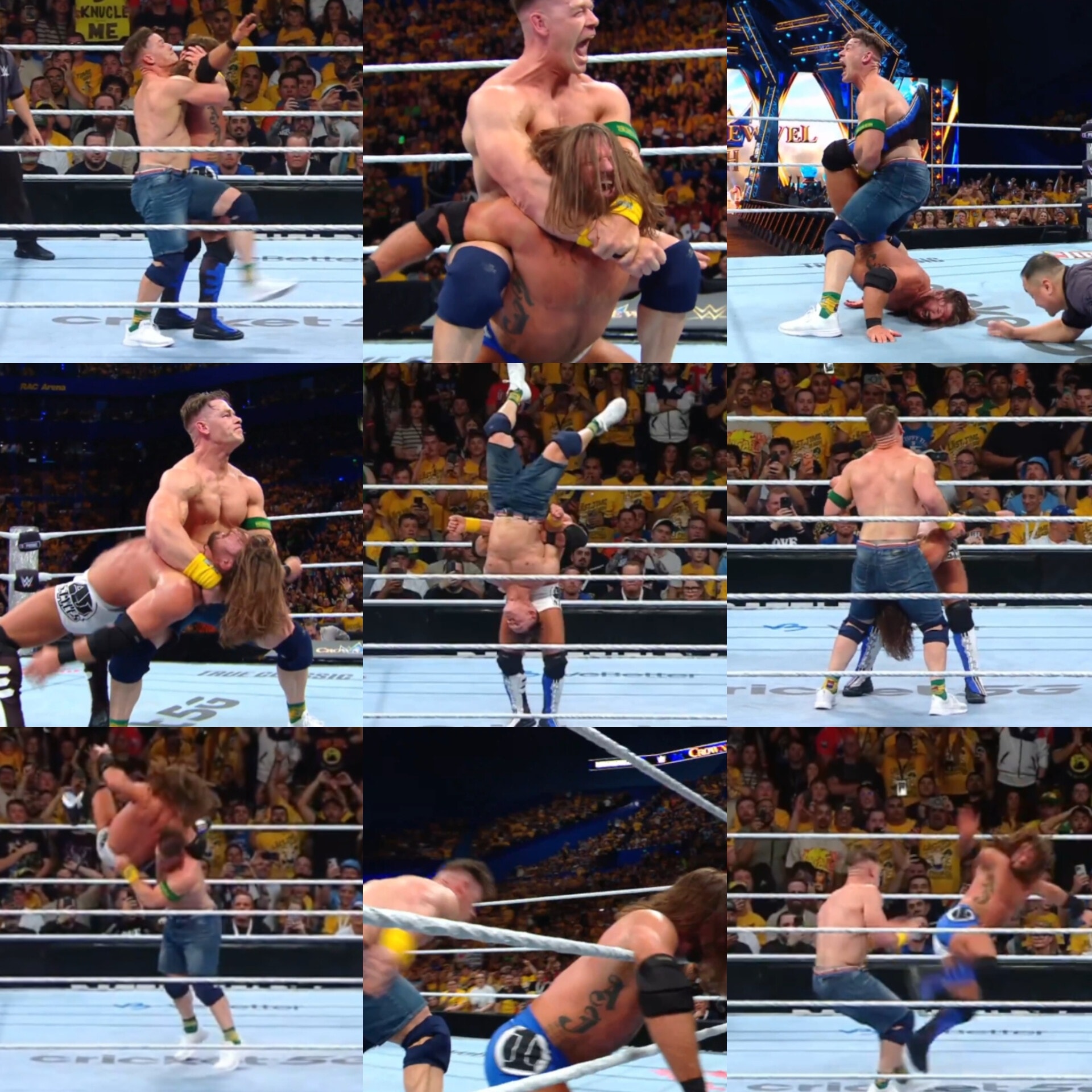 Dirt - Every tribute move performed by John Cena and AJ Styles Cena ...